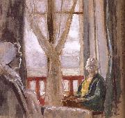 Edouard Vuillard Mrs. Black s window and lulu oil painting